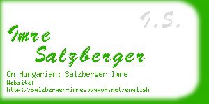 imre salzberger business card